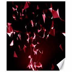 Lying Red Triangle Particles Dark Motion Canvas 20  X 24   by Mariart