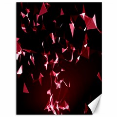 Lying Red Triangle Particles Dark Motion Canvas 36  X 48   by Mariart