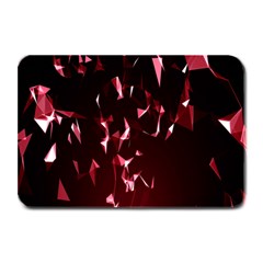 Lying Red Triangle Particles Dark Motion Plate Mats