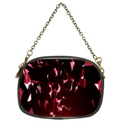 Lying Red Triangle Particles Dark Motion Chain Purses (two Sides)  by Mariart