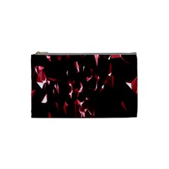 Lying Red Triangle Particles Dark Motion Cosmetic Bag (small)  by Mariart