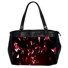 Lying Red Triangle Particles Dark Motion Office Handbags (2 Sides) 