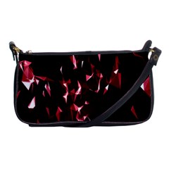 Lying Red Triangle Particles Dark Motion Shoulder Clutch Bags by Mariart