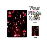 Lying Red Triangle Particles Dark Motion Playing Cards 54 (Mini)  Front - Heart2