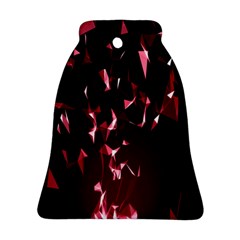 Lying Red Triangle Particles Dark Motion Ornament (bell) by Mariart