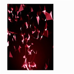 Lying Red Triangle Particles Dark Motion Small Garden Flag (two Sides)