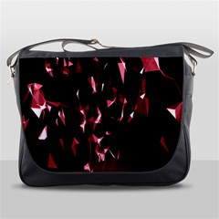 Lying Red Triangle Particles Dark Motion Messenger Bags