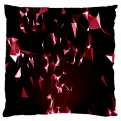 Lying Red Triangle Particles Dark Motion Large Cushion Case (one Side) by Mariart