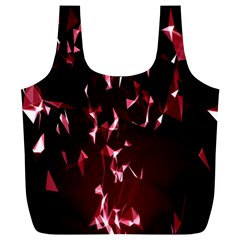 Lying Red Triangle Particles Dark Motion Full Print Recycle Bags (l) 