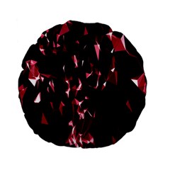 Lying Red Triangle Particles Dark Motion Standard 15  Premium Flano Round Cushions by Mariart