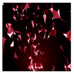 Lying Red Triangle Particles Dark Motion Large Satin Scarf (square)