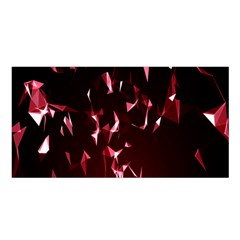 Lying Red Triangle Particles Dark Motion Satin Shawl