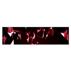 Lying Red Triangle Particles Dark Motion Satin Scarf (oblong)