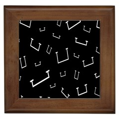 Pit White Black Sign Pattern Framed Tiles