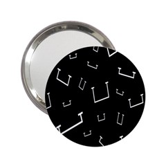 Pit White Black Sign Pattern 2 25  Handbag Mirrors