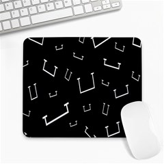 Pit White Black Sign Pattern Large Mousepads