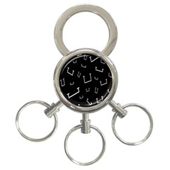 Pit White Black Sign Pattern 3-ring Key Chains