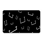 Pit White Black Sign Pattern Magnet (Rectangular) Front