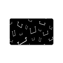 Pit White Black Sign Pattern Magnet (name Card) by Mariart