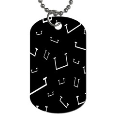 Pit White Black Sign Pattern Dog Tag (two Sides)