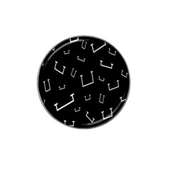 Pit White Black Sign Pattern Hat Clip Ball Marker (4 Pack)