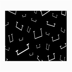 Pit White Black Sign Pattern Small Glasses Cloth