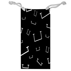 Pit White Black Sign Pattern Jewelry Bag by Mariart