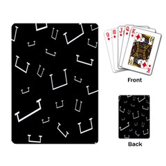 Pit White Black Sign Pattern Playing Card by Mariart