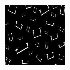 Pit White Black Sign Pattern Medium Glasses Cloth