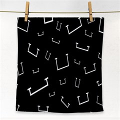 Pit White Black Sign Pattern Face Towel