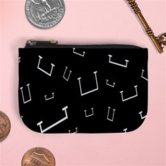 Pit White Black Sign Pattern Mini Coin Purses