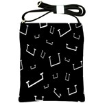 Pit White Black Sign Pattern Shoulder Sling Bags Front