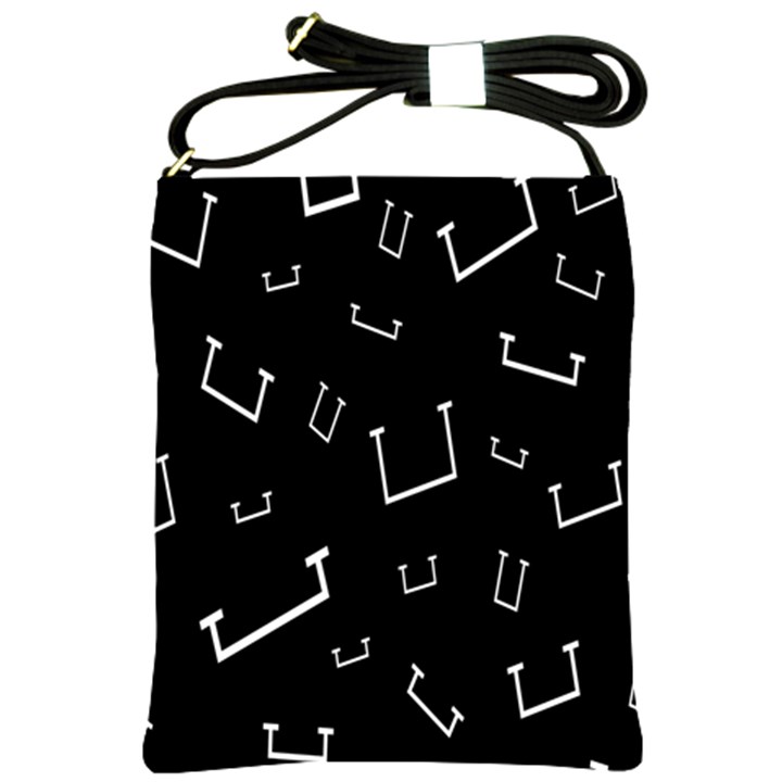 Pit White Black Sign Pattern Shoulder Sling Bags