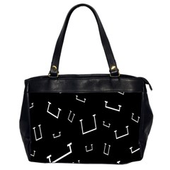 Pit White Black Sign Pattern Office Handbags (2 Sides) 