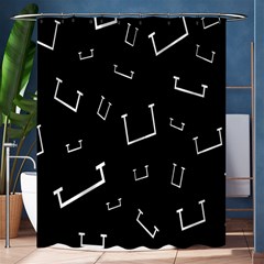 Pit White Black Sign Pattern Shower Curtain 60  X 72  (medium) 