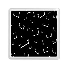 Pit White Black Sign Pattern Memory Card Reader (square)  by Mariart