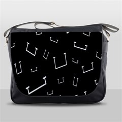 Pit White Black Sign Pattern Messenger Bags