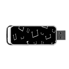 Pit White Black Sign Pattern Portable Usb Flash (two Sides)