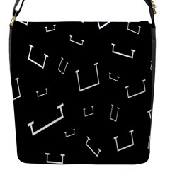 Pit White Black Sign Pattern Flap Messenger Bag (s)