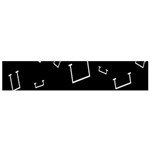 Pit White Black Sign Pattern Small Flano Scarf Front