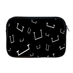 Pit White Black Sign Pattern Apple Macbook Pro 17  Zipper Case by Mariart