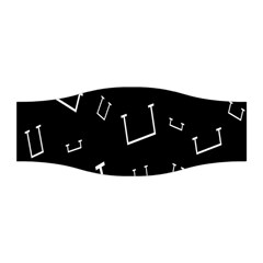 Pit White Black Sign Pattern Stretchable Headband