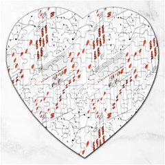 Musical Scales Note Jigsaw Puzzle (heart) by Mariart