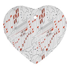 Musical Scales Note Heart Ornament (two Sides)