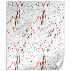 Musical Scales Note Canvas 8  X 10  by Mariart