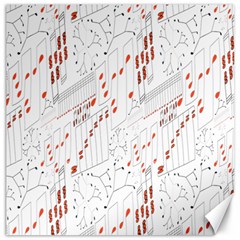 Musical Scales Note Canvas 12  X 12   by Mariart