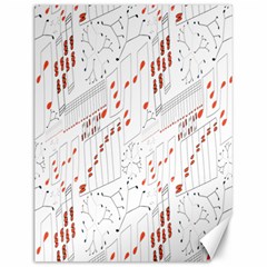 Musical Scales Note Canvas 12  X 16   by Mariart