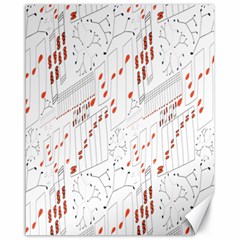 Musical Scales Note Canvas 16  X 20   by Mariart