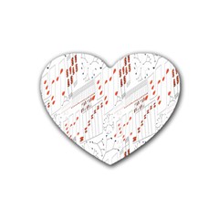 Musical Scales Note Heart Coaster (4 Pack) 