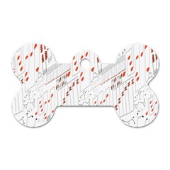 Musical Scales Note Dog Tag Bone (one Side) by Mariart